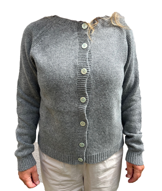 Int. Italy Cardigan Grey mel.