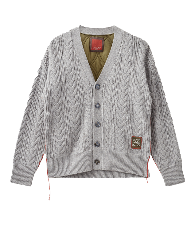 Heyanno strik cardigan Rich quilt