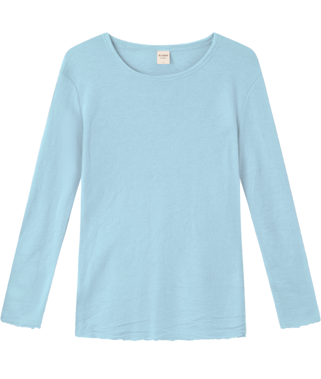 By Basics 100% øko uld sky blue mel.