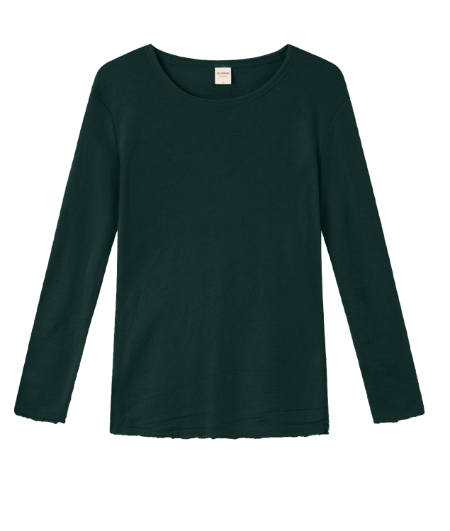 By Basics shirt wool bottle green