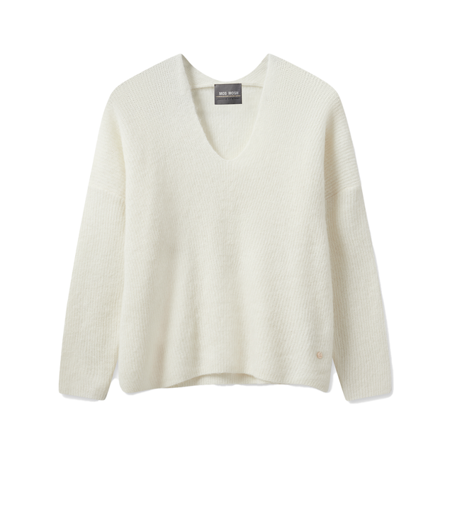 Mos Mosh Thora V-neck knit Ecru