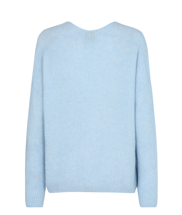 Mos Mosh Thora v-neck knit skyway