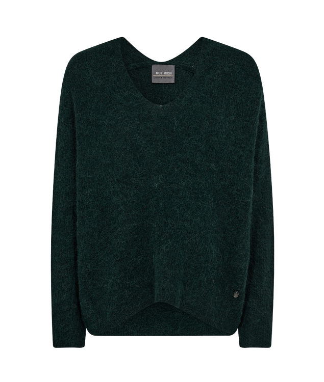 Mos Mosh Thora v-neck knit d.pine