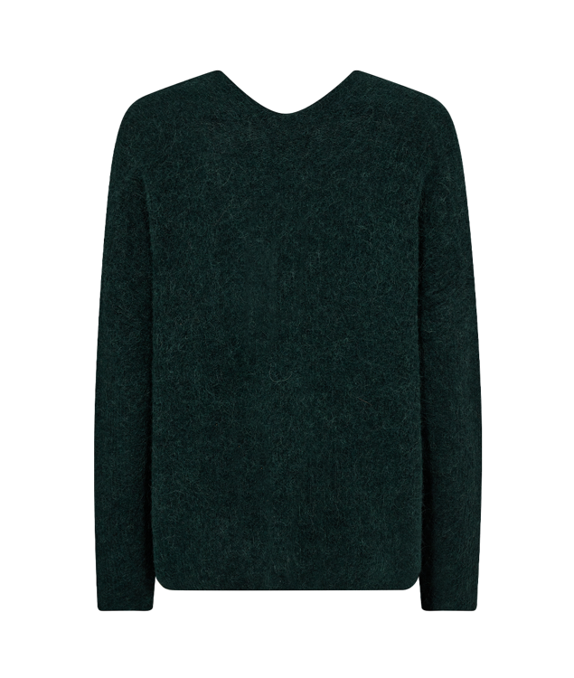 Mos Mosh Thora v-neck knit d.pine